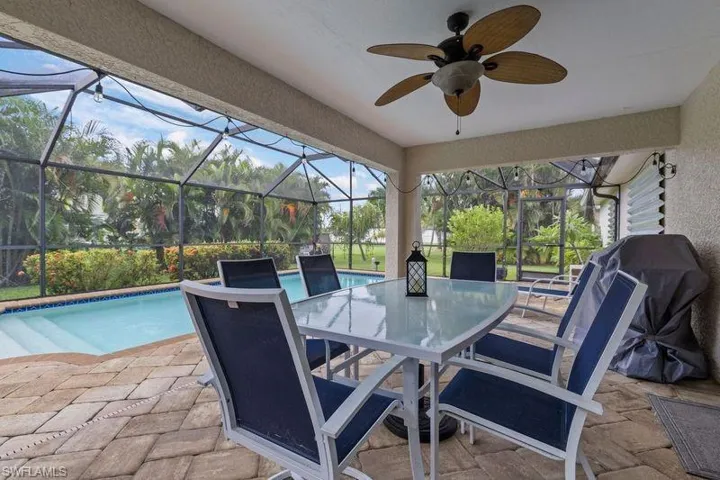 Large undercover lanai with access to the gorgeous pool