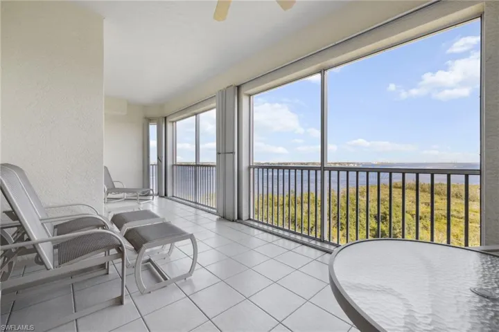 Beautiful view of the Caloosahatchee River from your oversized lanai