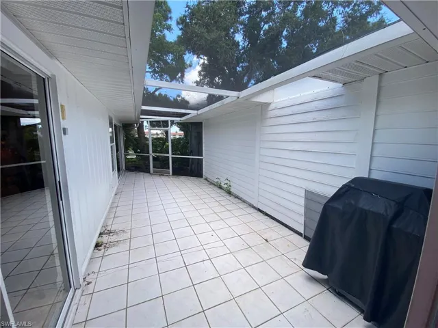 View of patio with grilling area