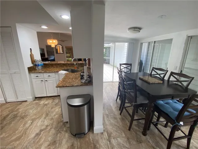 Dining space featuring baseboards