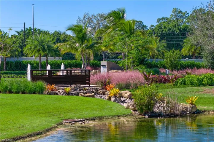 Scenic walking bridge connecting residents to lakes, preserves and community amenities.