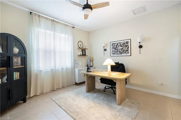 Spacious office or flex space behind doors