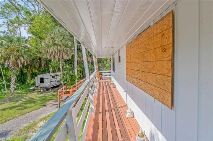 View of wooden deck