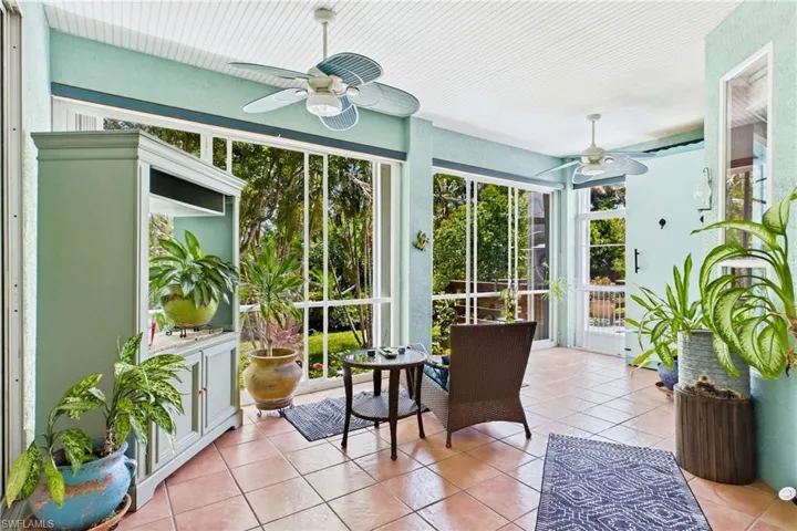 Beautifully enclosed lanai providing additional living space and the perfect setting to relax and enjoy the Florida lifestyle.