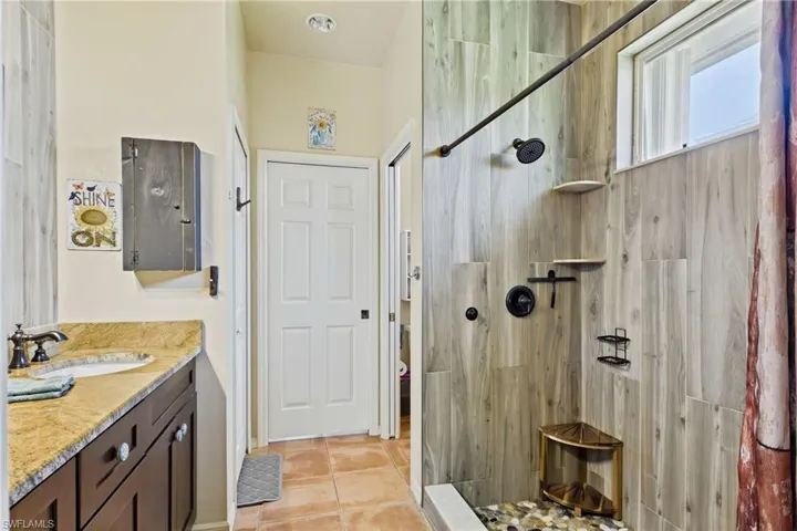 Fresh, modern finishes create a spa-like atmosphere.