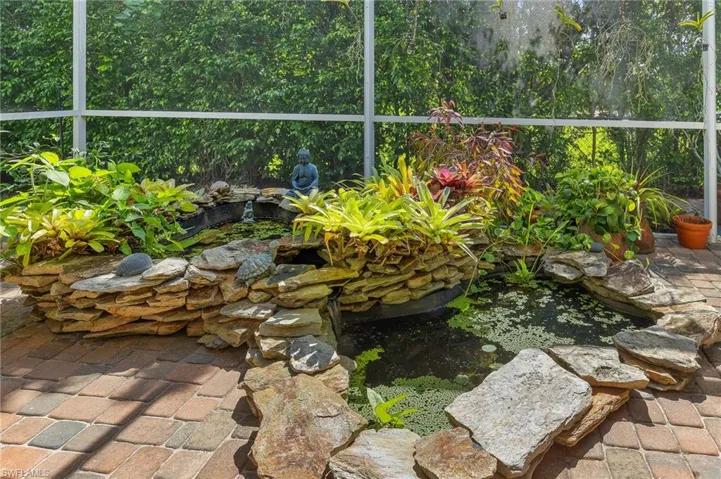 Easy to maintain pond and garden