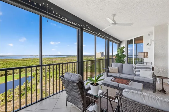 West-facing Screened balcony