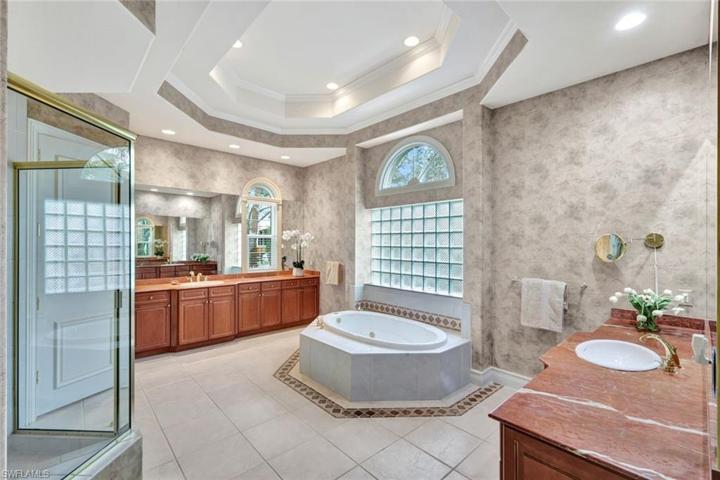 Luxurious Owner's Spa Bath w/ Double Tray Ceiling