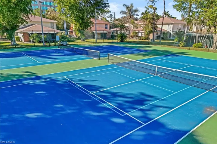 View of tennis court
