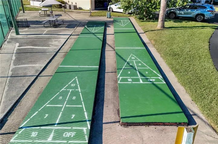 View of community with shuffleboard