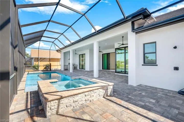 View from west side of pool and lounge area