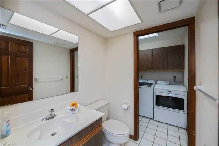 1/2 bath looking into laundry room