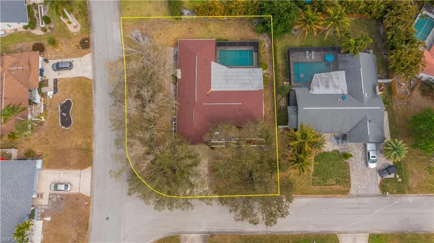 Aerial view of home