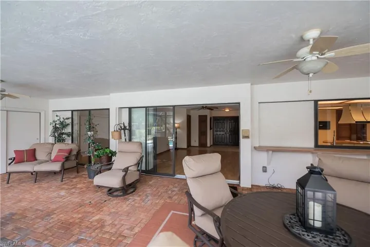lanai undercover looking towards kitchen and living room