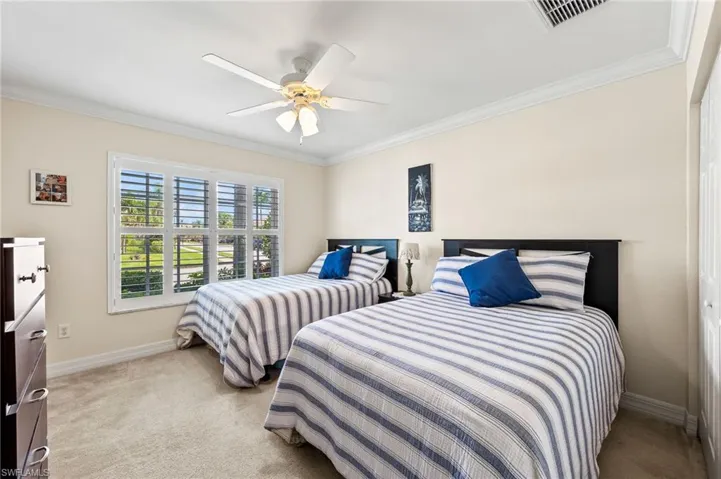 Spacious guest bedroom