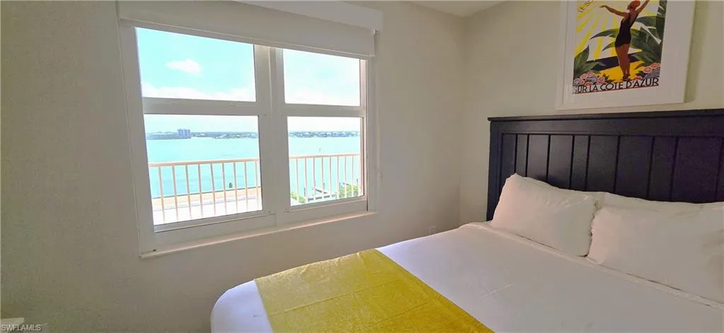 Guest Bedroom with a bay view