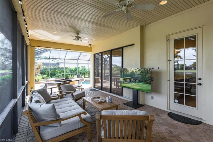 Lanai area off outdoor kitchen and guest quarters