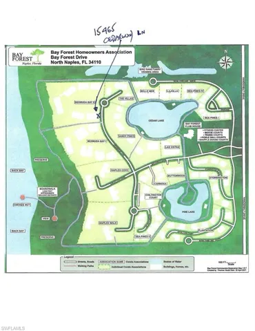 Bay Forest map with Condo marked