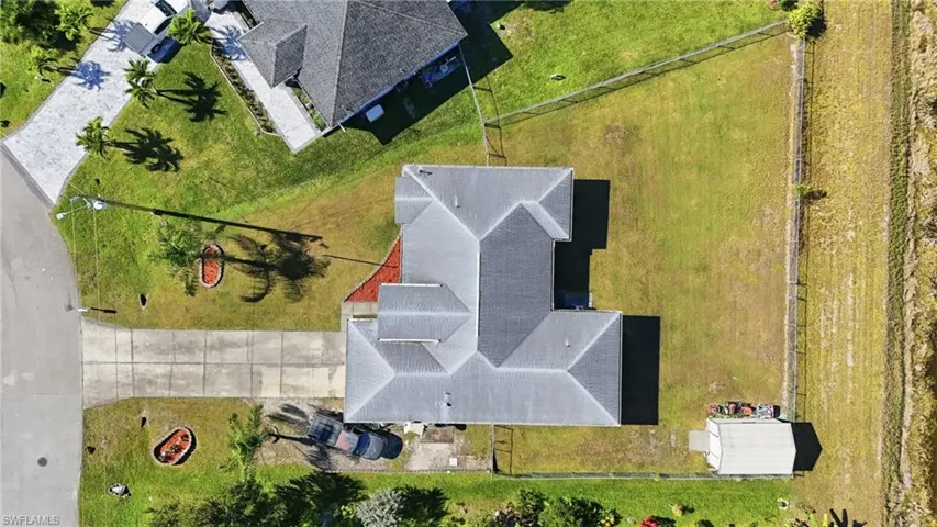 View from above of property