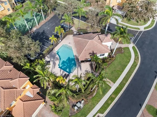 Birds eye view of property