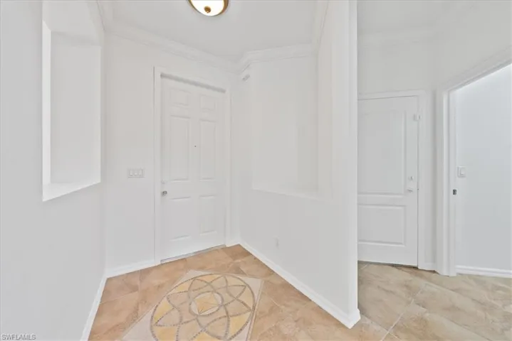 Corridor with crown molding