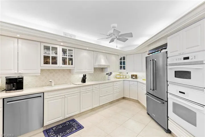 Ample cabinets and counter space