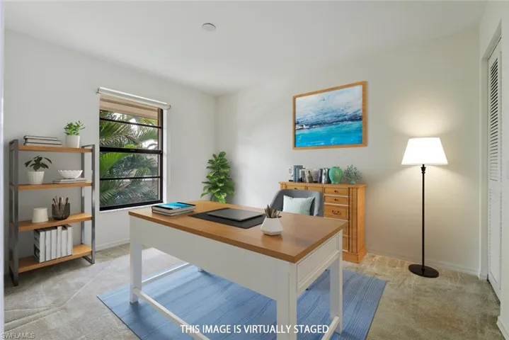 3rd bedroom or office Virtually staged as an office