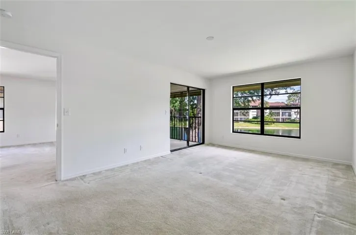 Master bedroom facing the view of the lake.