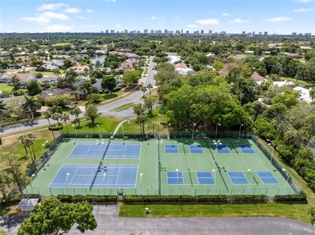 Pickle-ball and tennis courts.