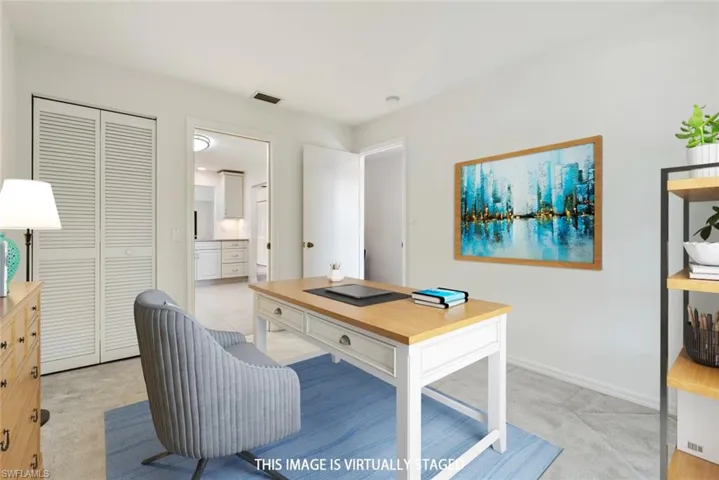 3rd bedroom or office Virtually staged as an office