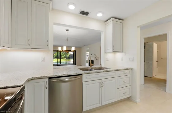 Quartz countertops and modern soft close cabinetry