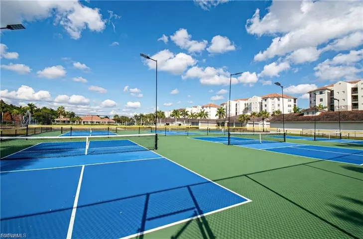 View of tennis court