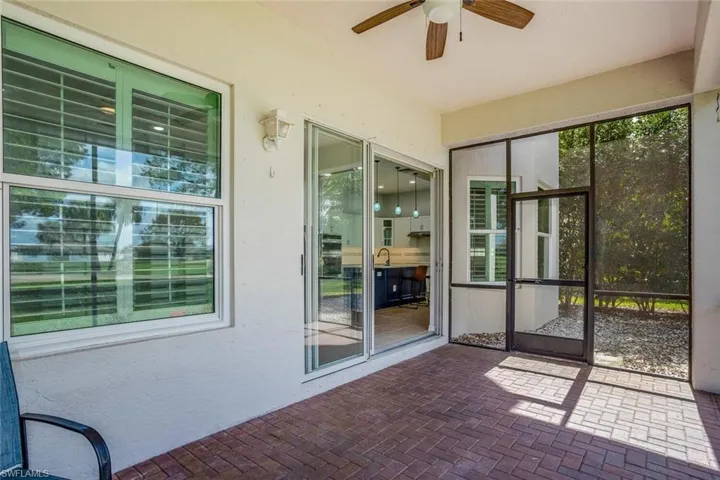 Lanai View to Sliding Glass Doors