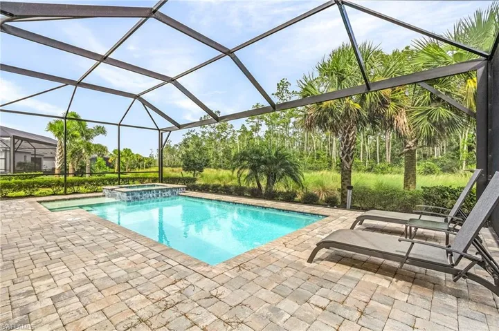 View of pool featuring a lanai, an in ground hot tub, and a patio