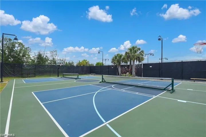 View of sport court with tennis court