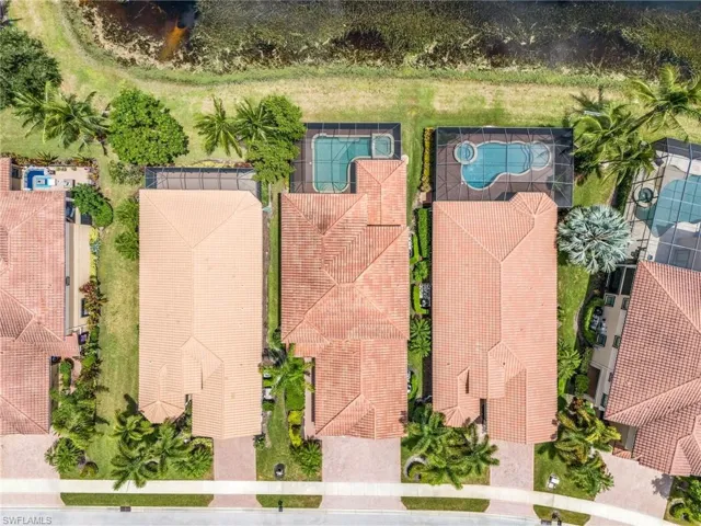 Birds eye view of property