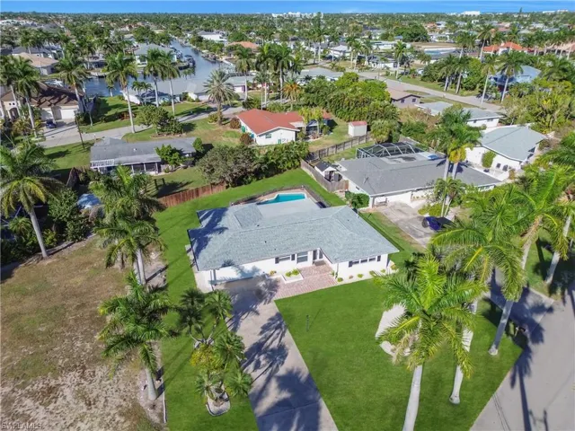 Aerial view of residential area