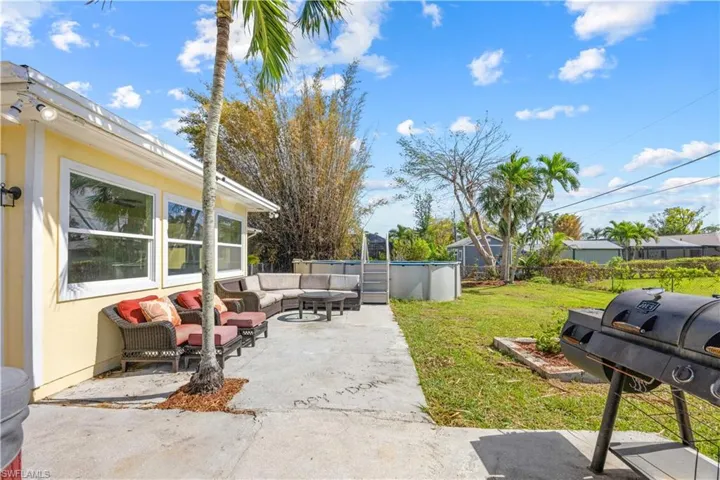 Concrete patio area