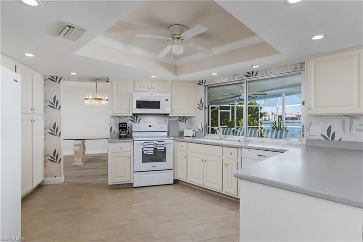Ceiling fan in kitchen