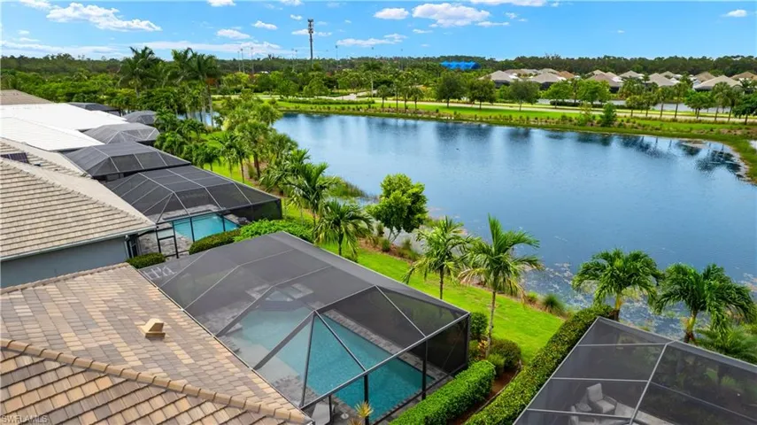 Aerial view rear of home