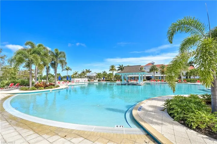 View of zero edge swimming pool