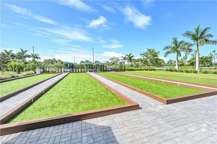 View of surrounding community bocce courts