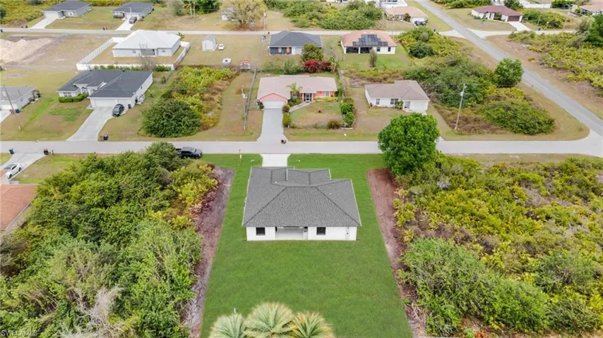 Aerial view with a residential view