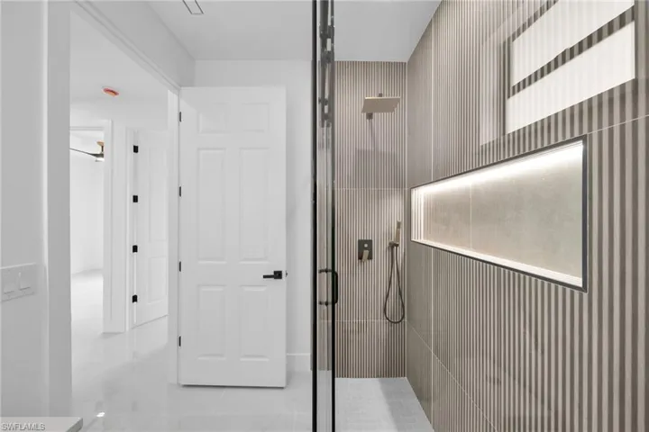 Bathroom featuring a stall shower