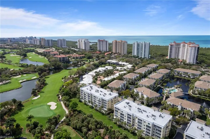 Aerial of 7687 Pebble Creek building (to the far left).
