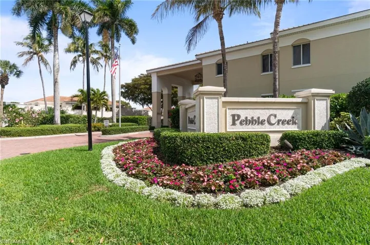 Pebble Creek gated entrance.