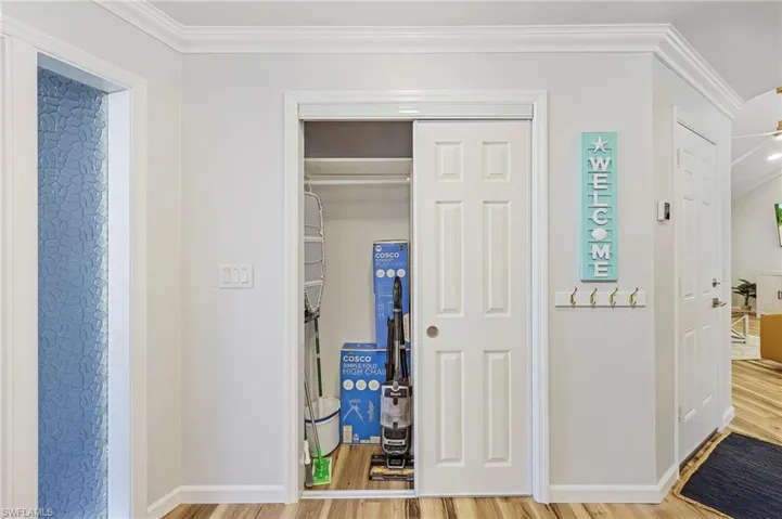 Entryway closet and door to the garage.