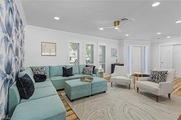 Plenty of space with two separate living rooms connected by the open kitchen.  Modern fixtures throughout.