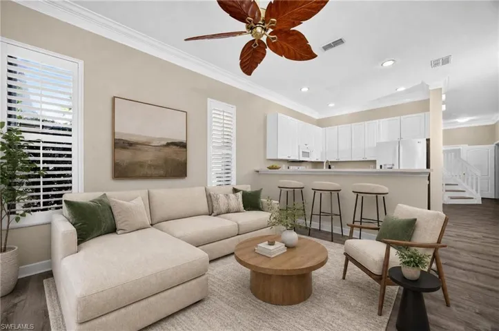 Virtually Staged Family Room