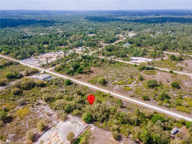 Aerial view with a forest view
